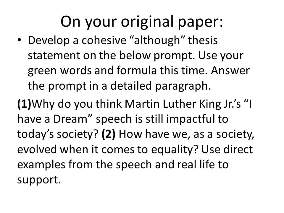 I have a dream speech essay introduction