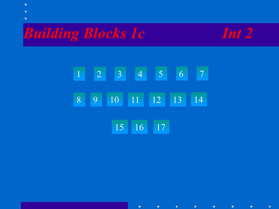 Building Blocks 1c Int