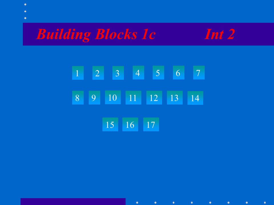Building Blocks 1c Int