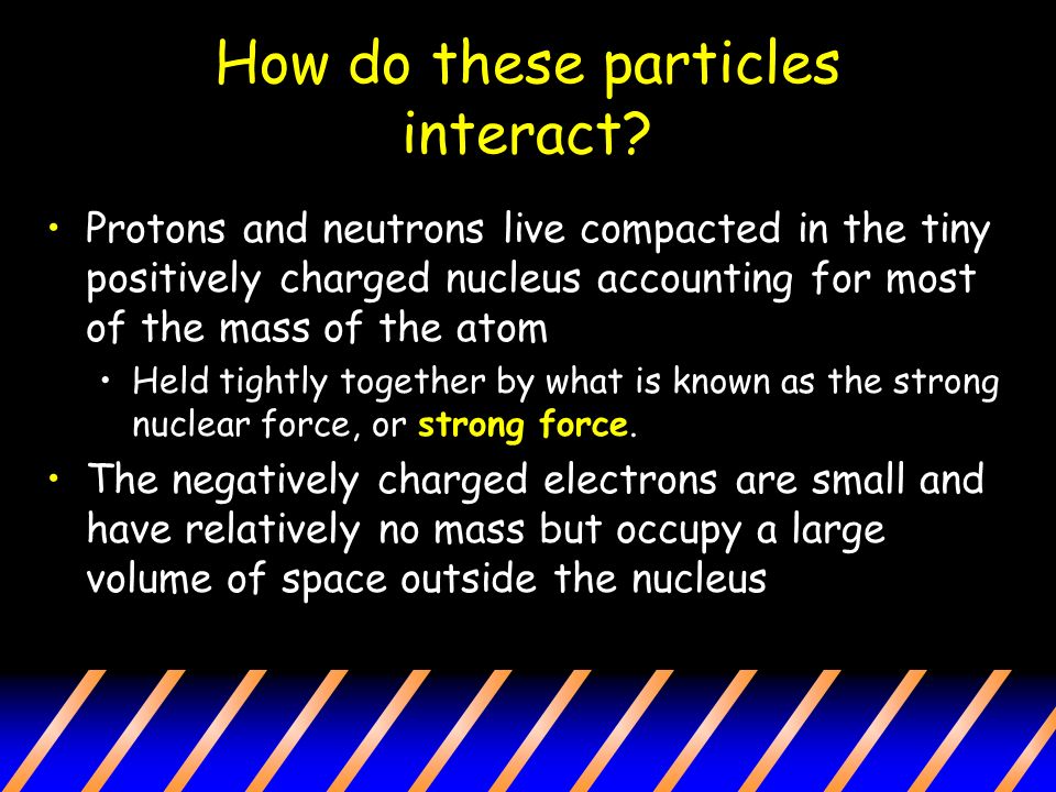 How do these particles interact.