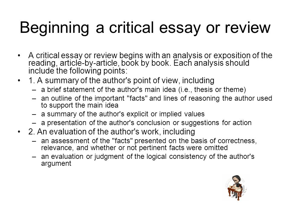 critical writing examples essay