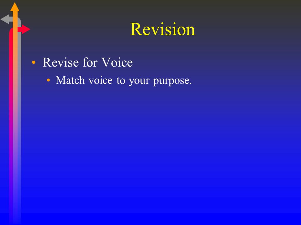 Revision Revise for Voice Match voice to your purpose.