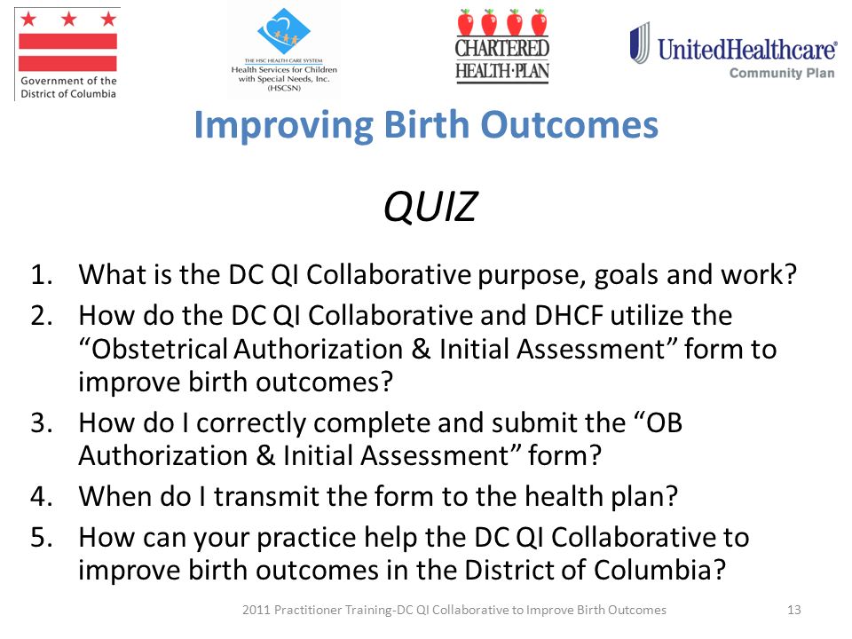 district of columbia qi collaborative to improve birth outcomes 2011 united healthcare health assessment form