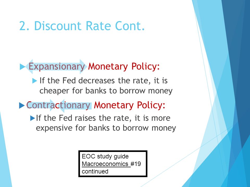 2. Discount Rate Cont.