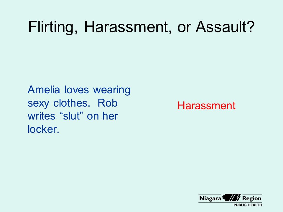 Flirting, Harassment, or Assault. Amelia loves wearing sexy clothes.