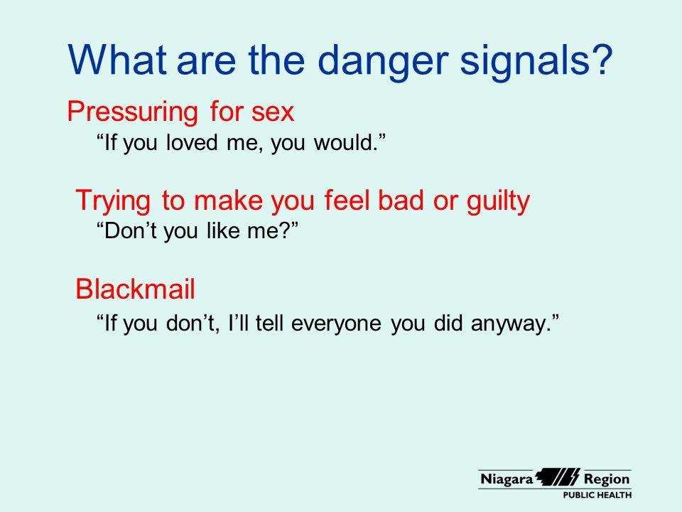 What are the danger signals.