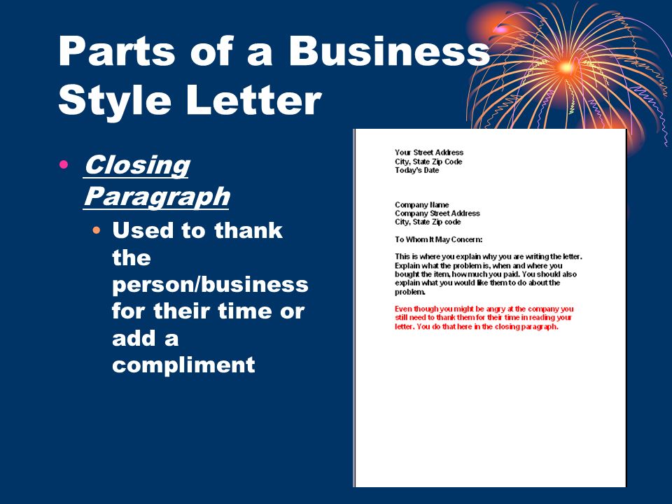 complement letters