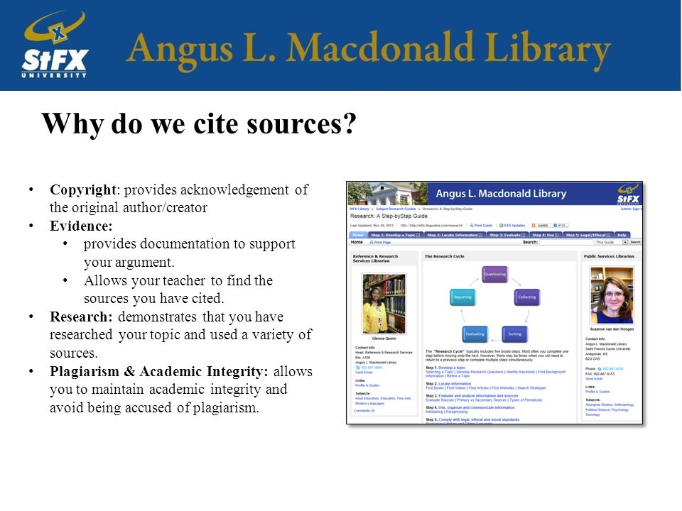 Why do we cite sources.