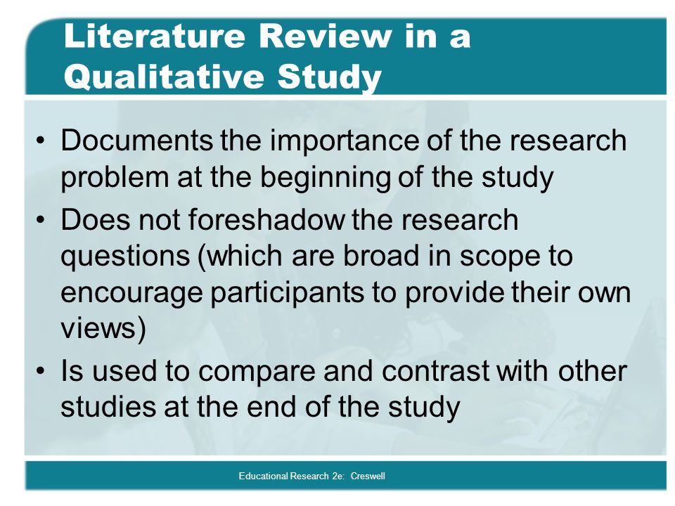 Discuss the importance of literature review in research project