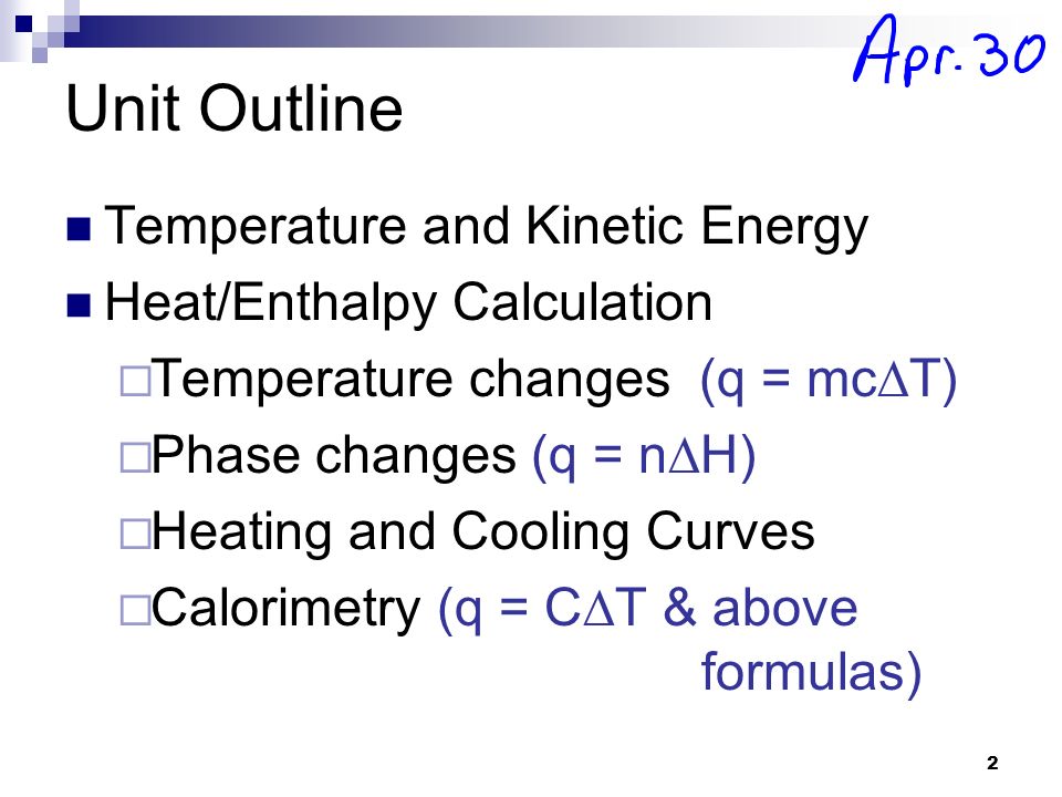 Unit 3 Thermochemistry Chemistry Outline Temperature And 2 Unit 3 Thermochemistry Chemistry 3202 1