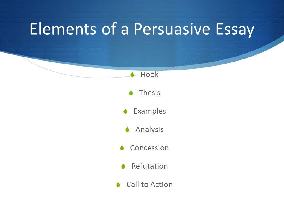 elements of persuasive writing
