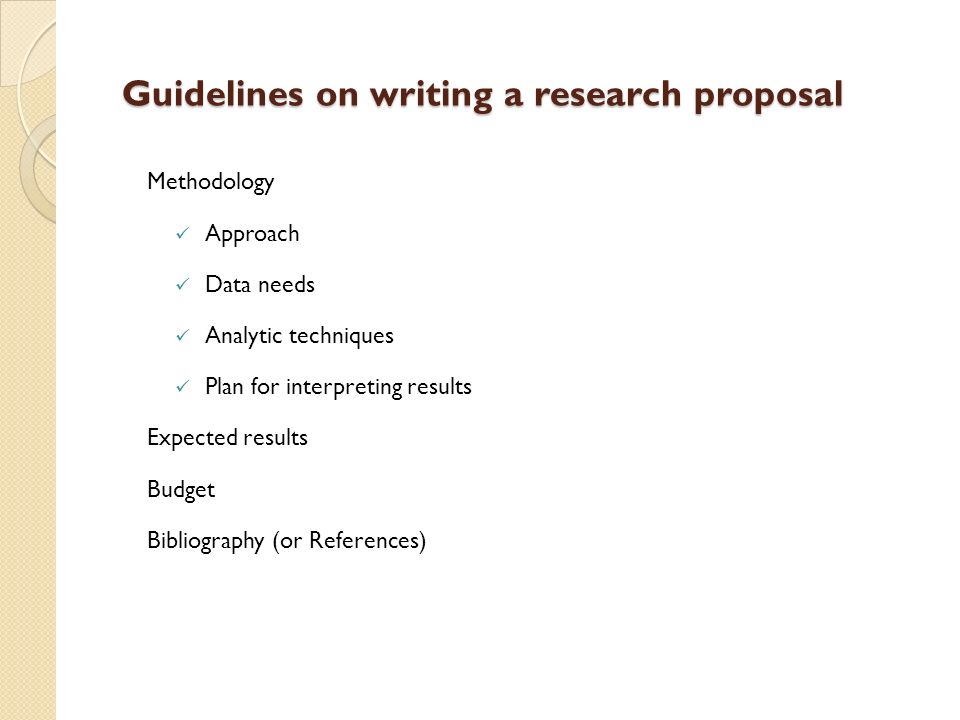 How to write a methodology section for a research proposal
