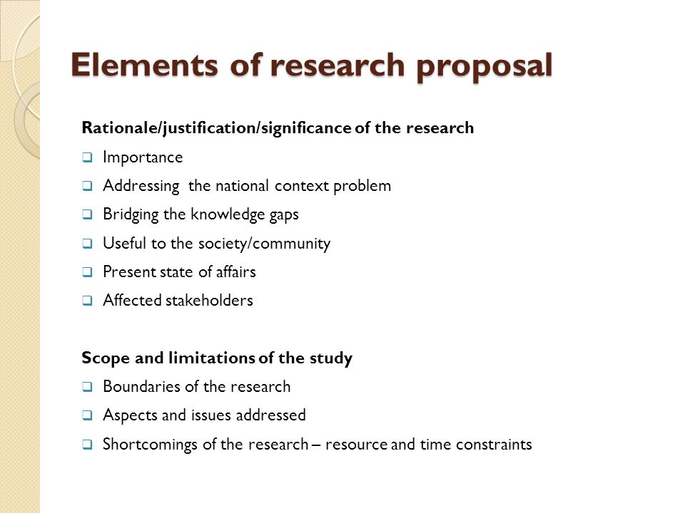 Research proposal topic