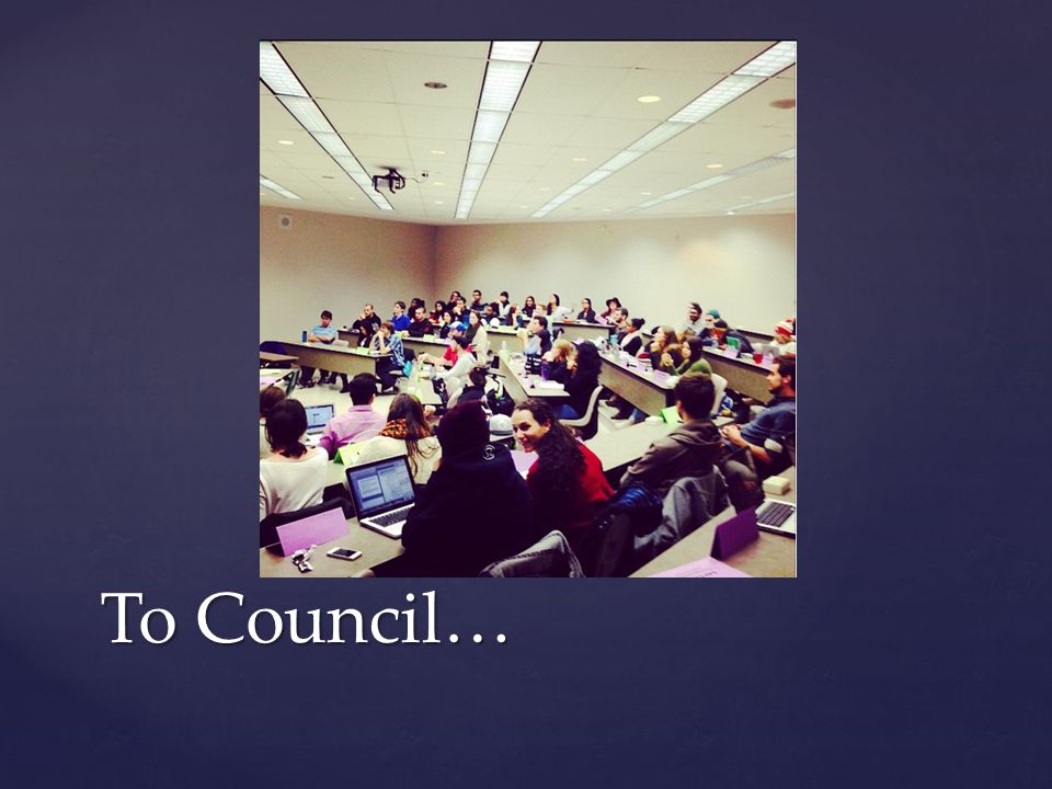 To Council…