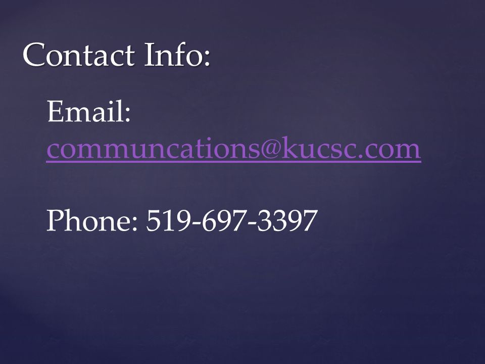 Contact Info:    Phone: