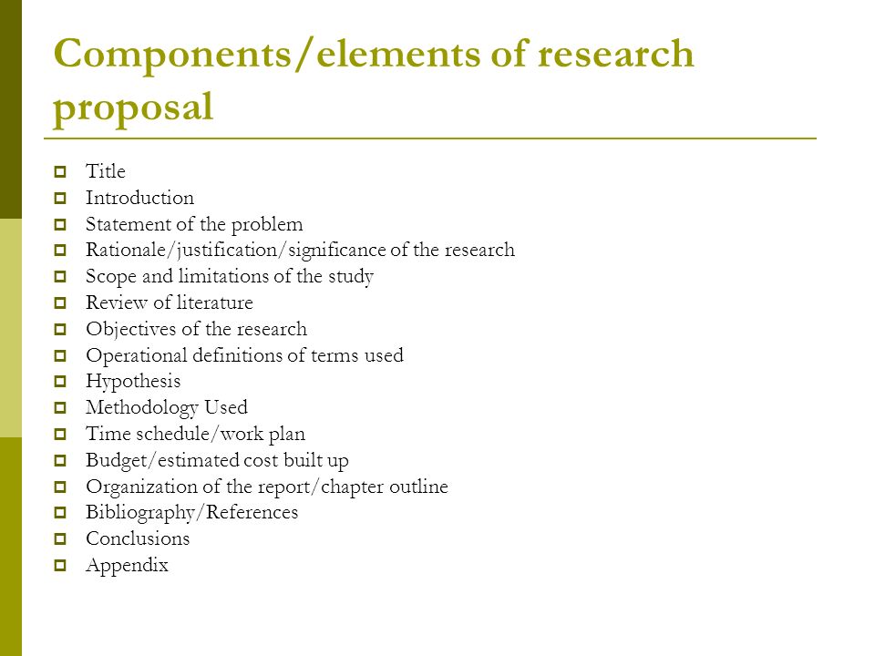 Dissertation Paper Elements