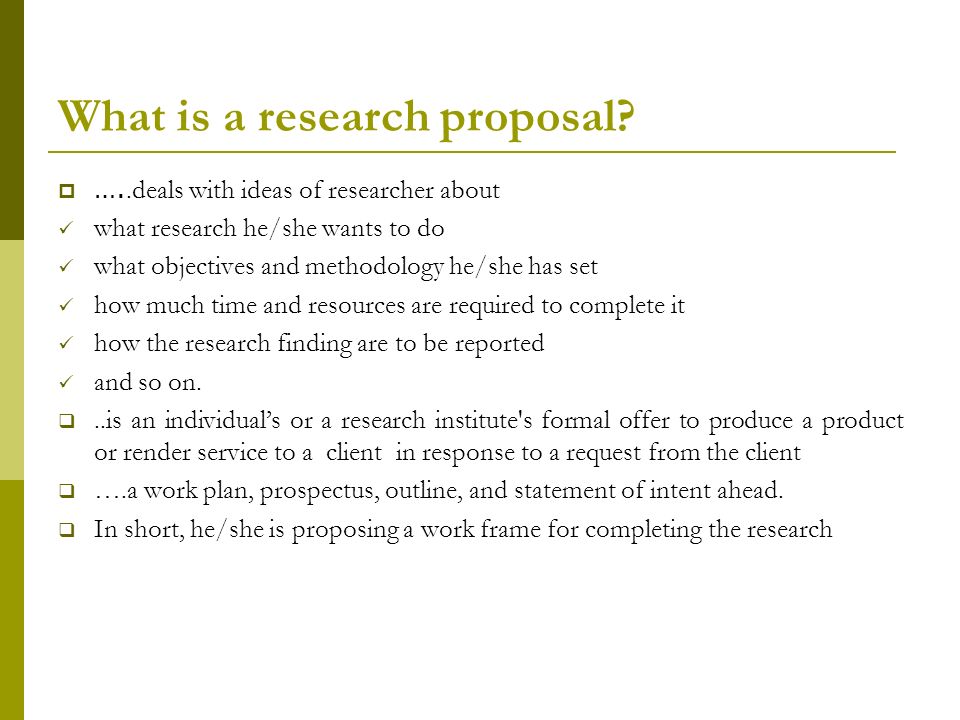 Research paper topic proposal