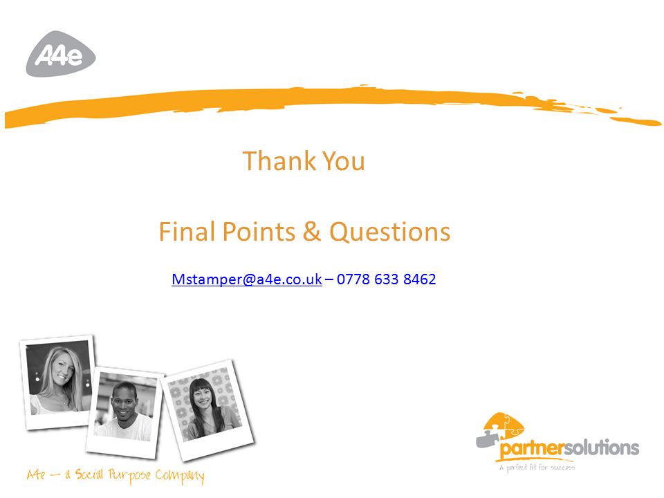 17 Thank You Final Points & Questions –