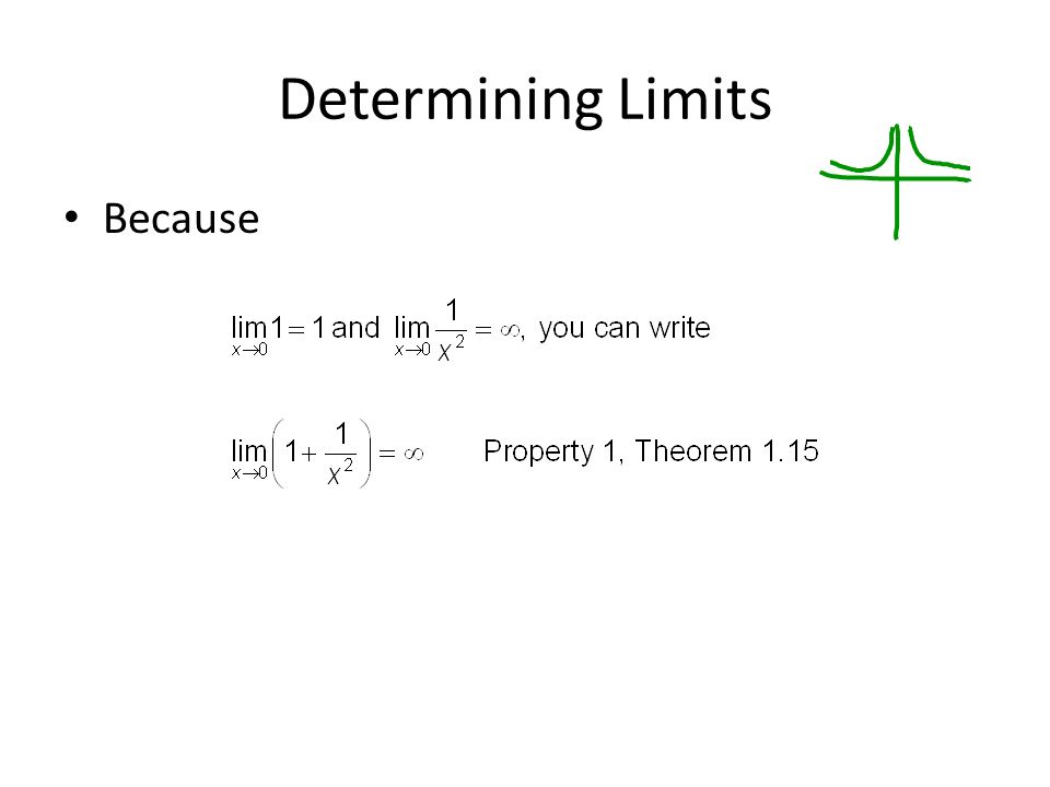 Determining Limits Because