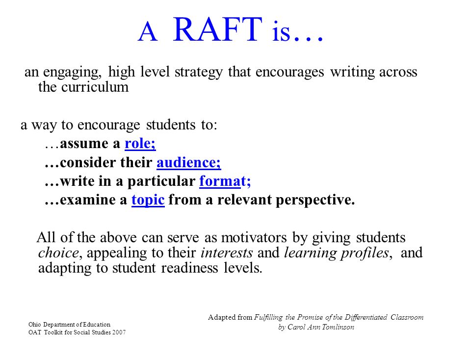 raft for social studies
