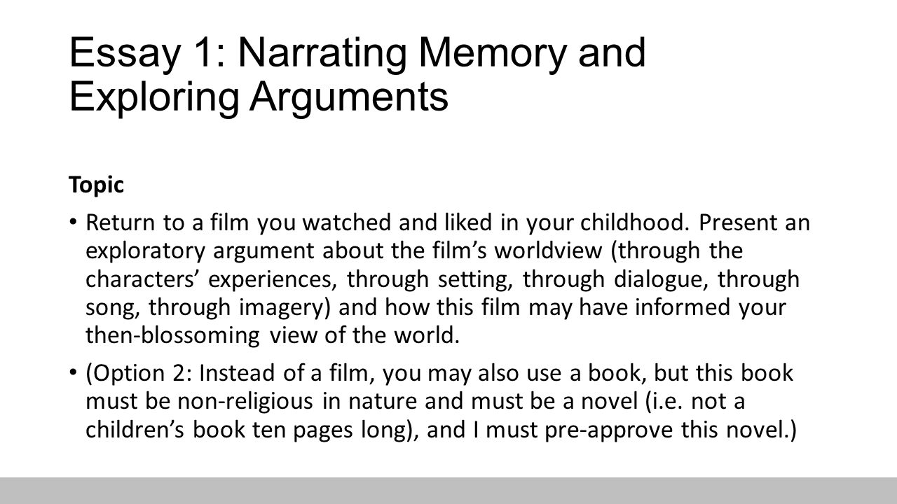 childhood memories essay