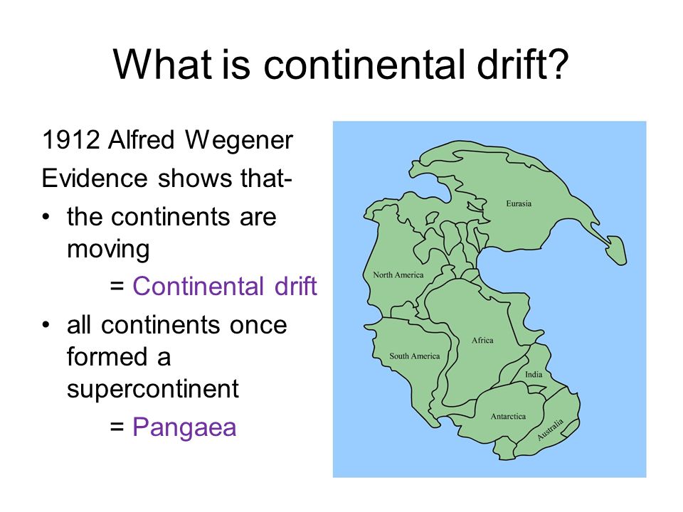 What is continental drift.