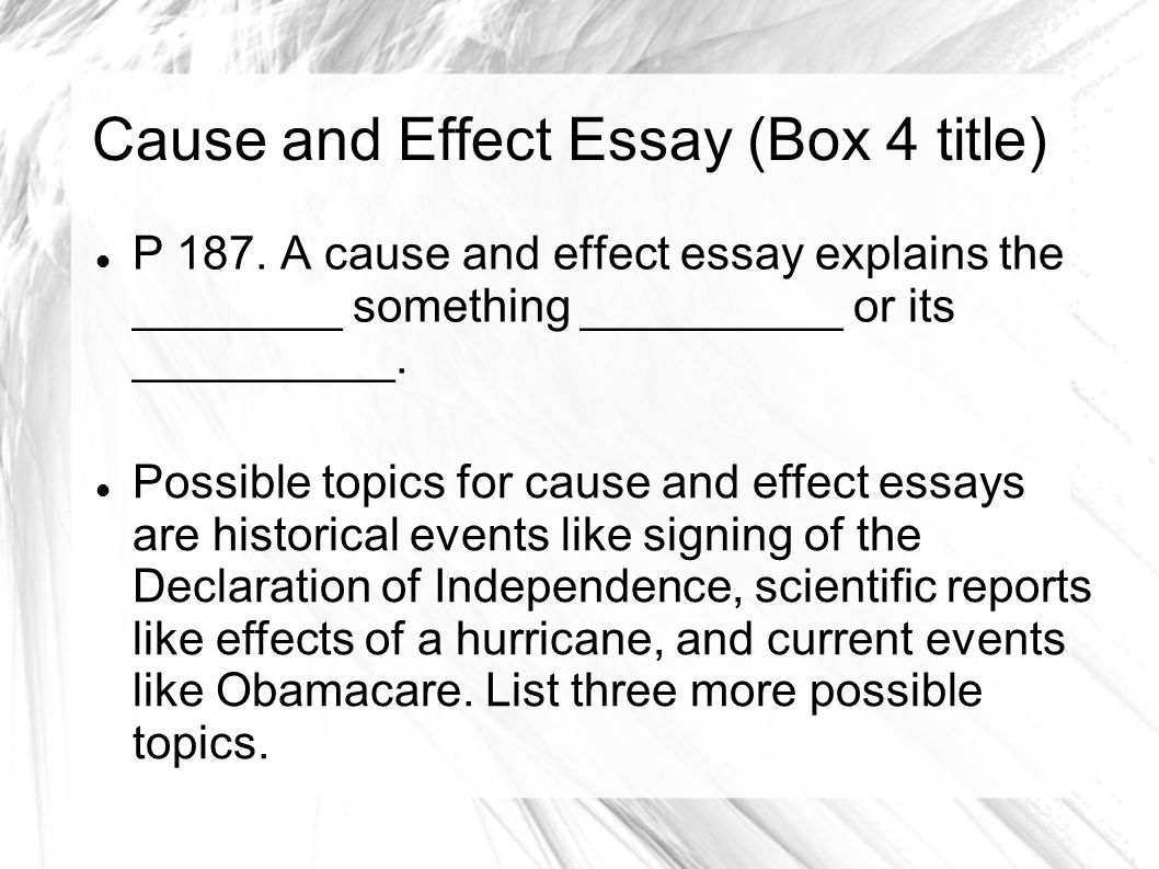 examples of cause and effect essays examples of cause and effect essays