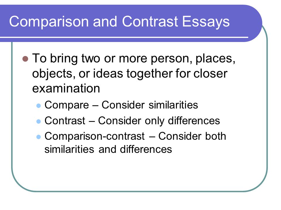 Comparison Essay Between Two Cities