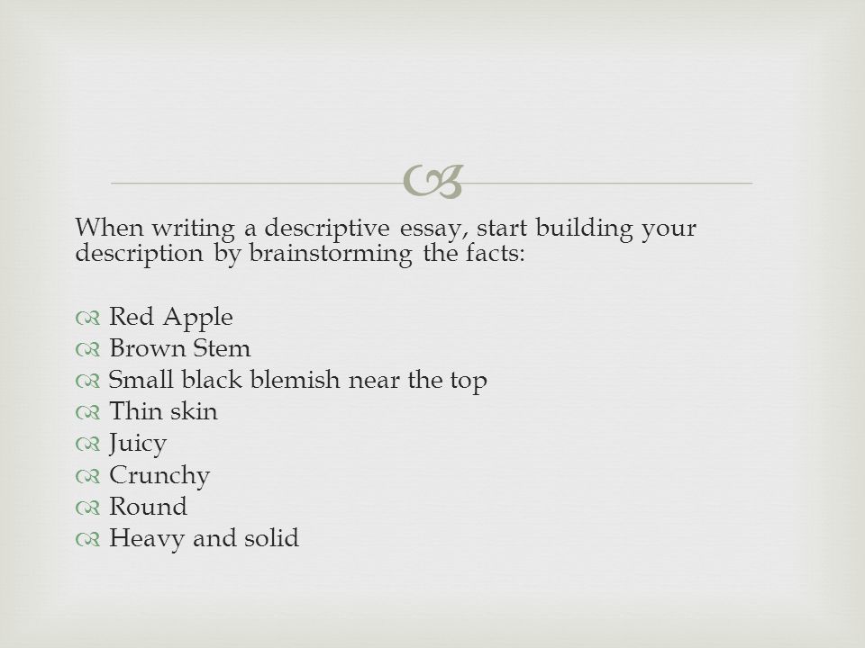 descriptive essay on apple Apple shooter champ descriptive essay high school homework help online apparently, i can write an entire essay/book on what an inspirational teen i think. descriptive essay on apple Apple shooter champ descriptive essay high school homework help online apparently, i can write an entire essay/book on what an inspirational teen i think.