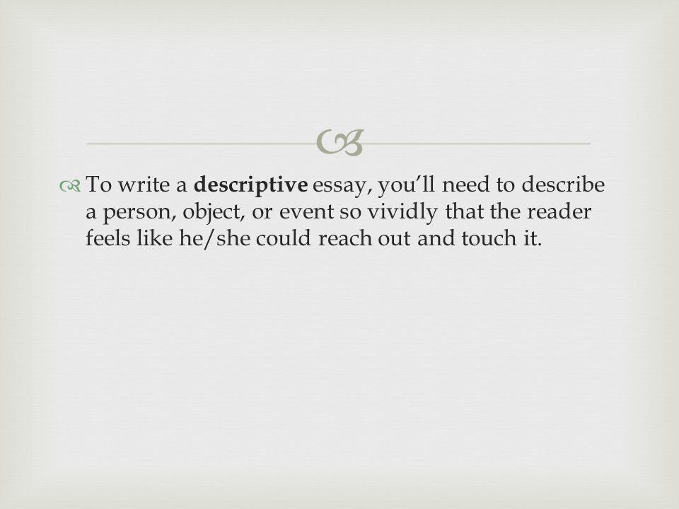 object description essay examples