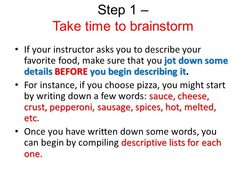 How To Make A Descriptive Essay