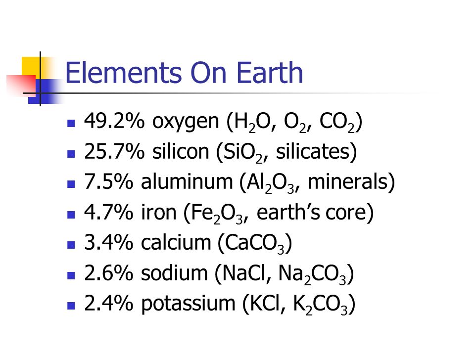 Elements in Galaxies 91.00% hydrogen 8.75% helium 0.25% others