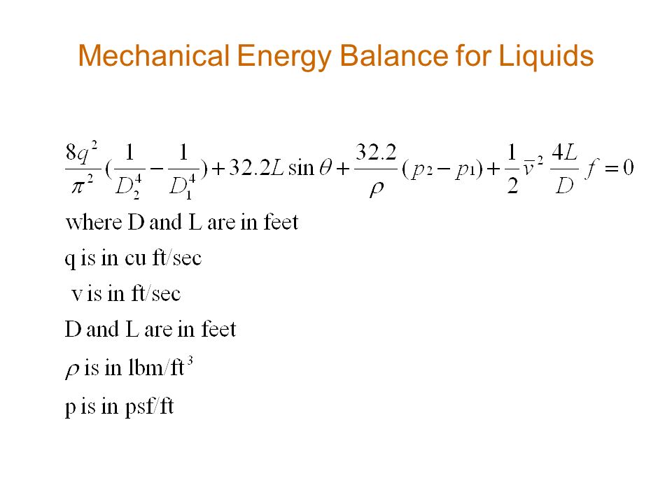Lecture 2 Single Phase Flow Concepts Wellbore Performance 18 Mechanical Energy