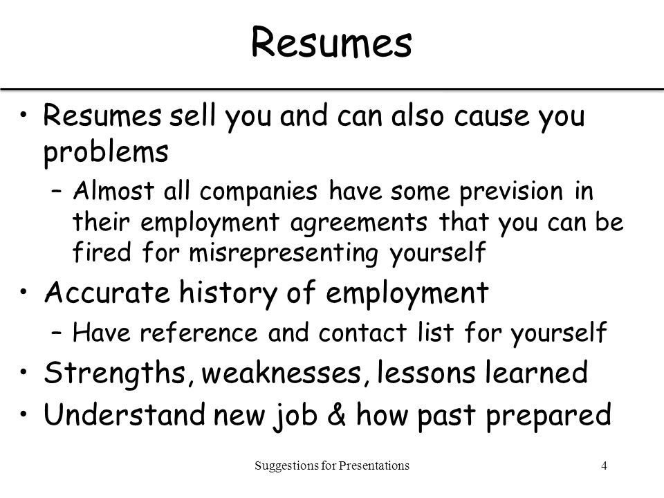 resumes that sell you