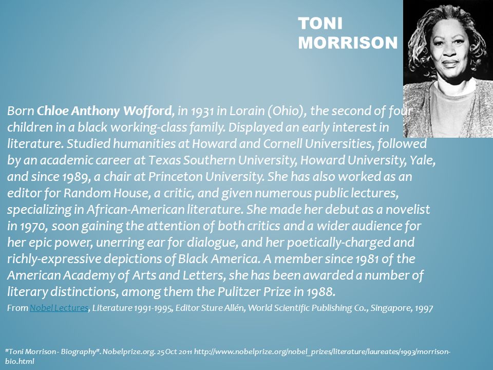 Toni Morrison Essay