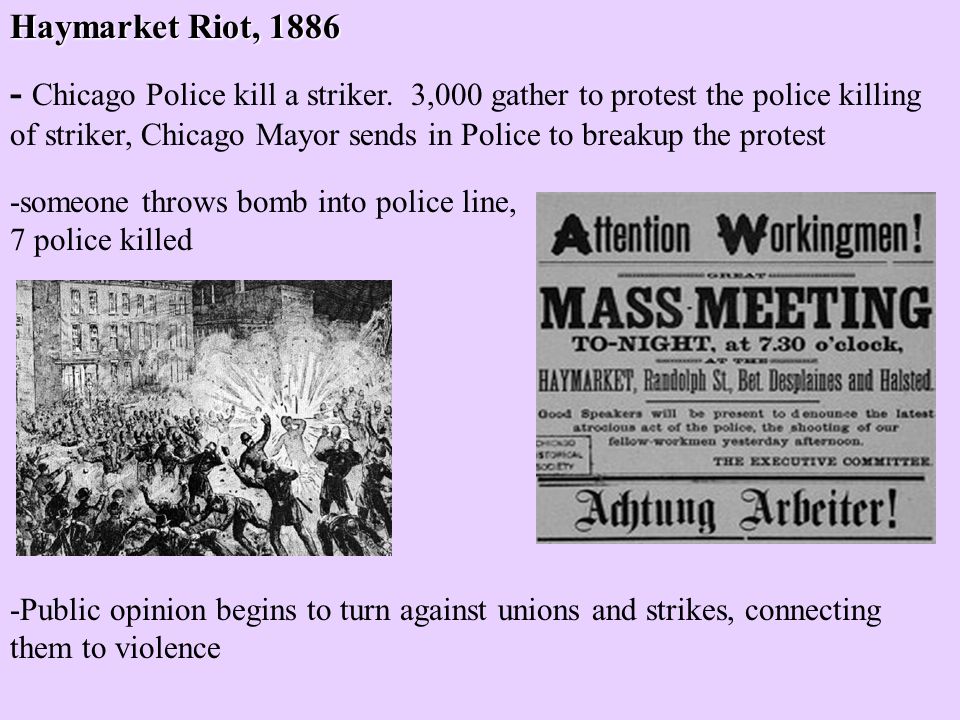 Haymarket Riot, Chicago Police kill a striker.