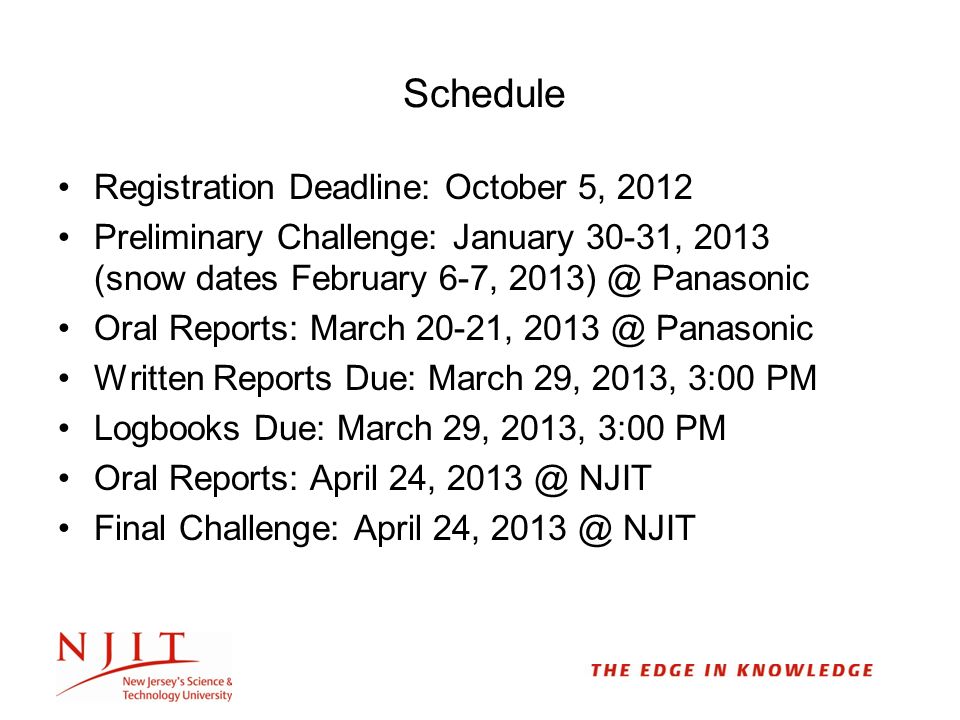 the panasonic creative design challenge john carpinelli ph d njit cross registration form