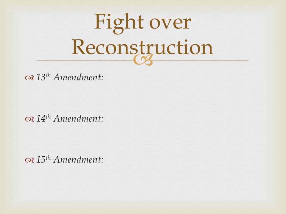the impact of the 15th amendment in america 13th amendment abolished slavery in the united states 14th amendment the amendment addresses citizenship rights and equal protection of the laws, and was proposed in response to issues related to former slaves following the american civil war. the impact of the 15th amendment in america 13th amendment abolished slavery in the united states 14th amendment the amendment addresses citizenship rights and equal protection of the laws, and was proposed in response to issues related to former slaves following the american civil war.