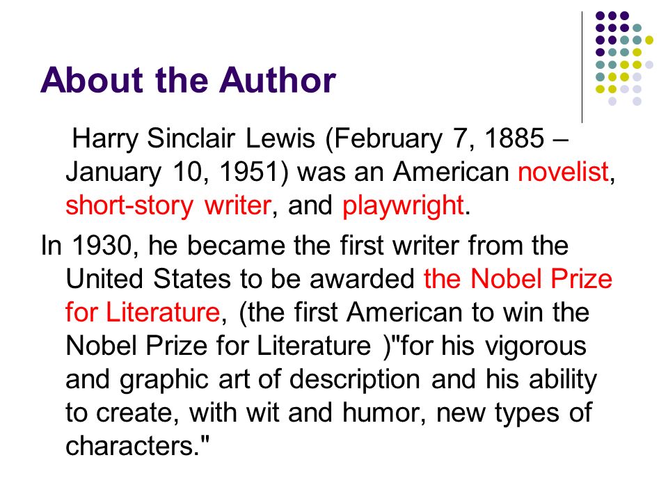 sinclair lewis sinclair lewis about the author works babbit summary sinclair lewis works