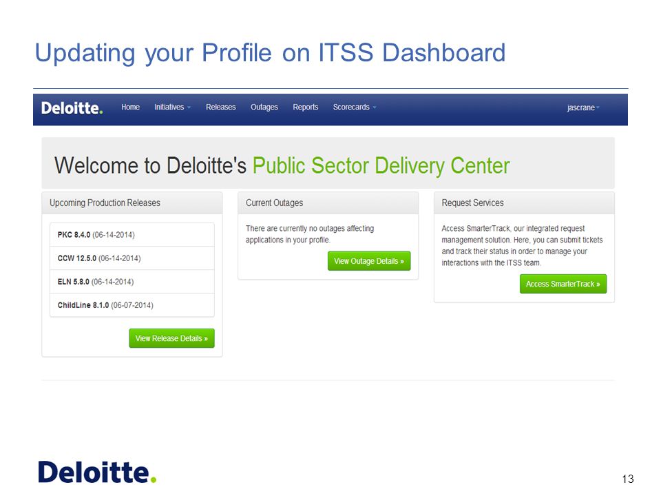 13 ITSS Updating your Profile on ITSS Dashboard
