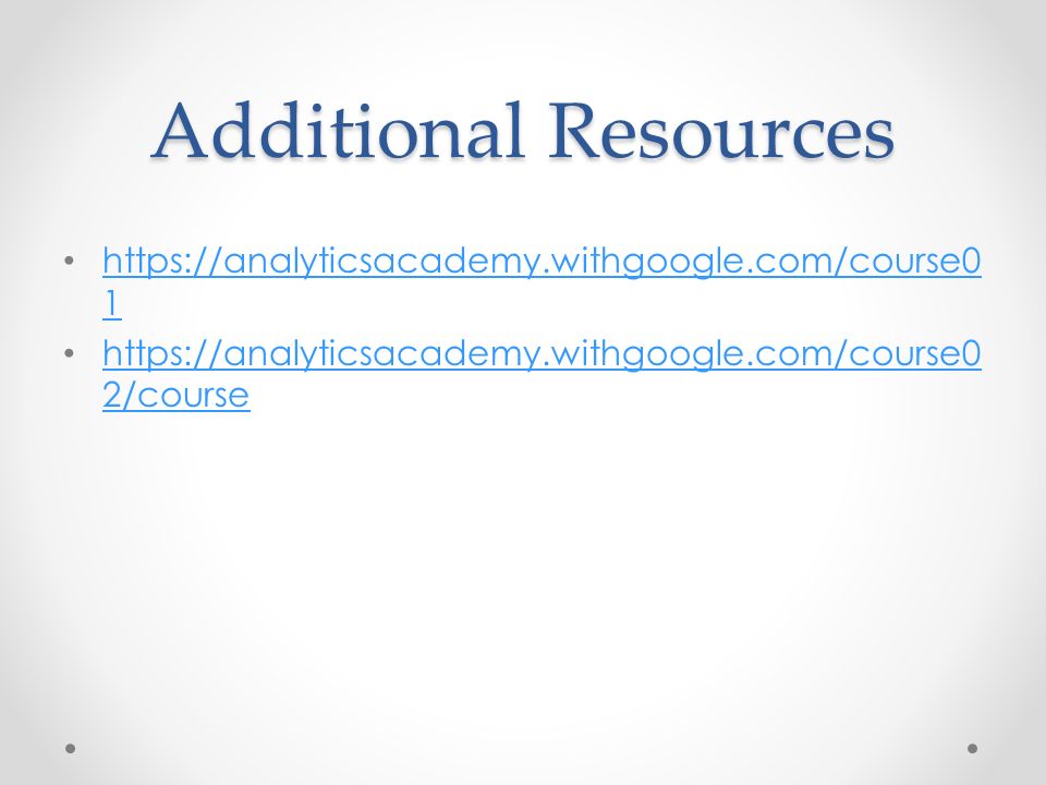 Additional Resources /course   2/course