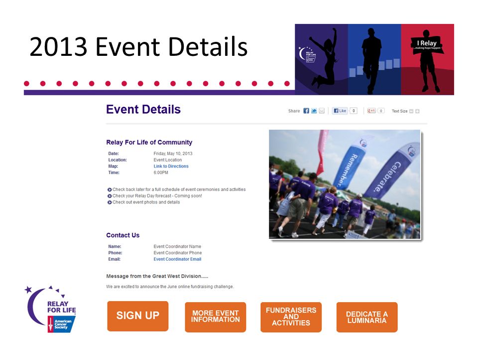 2013 Event Details
