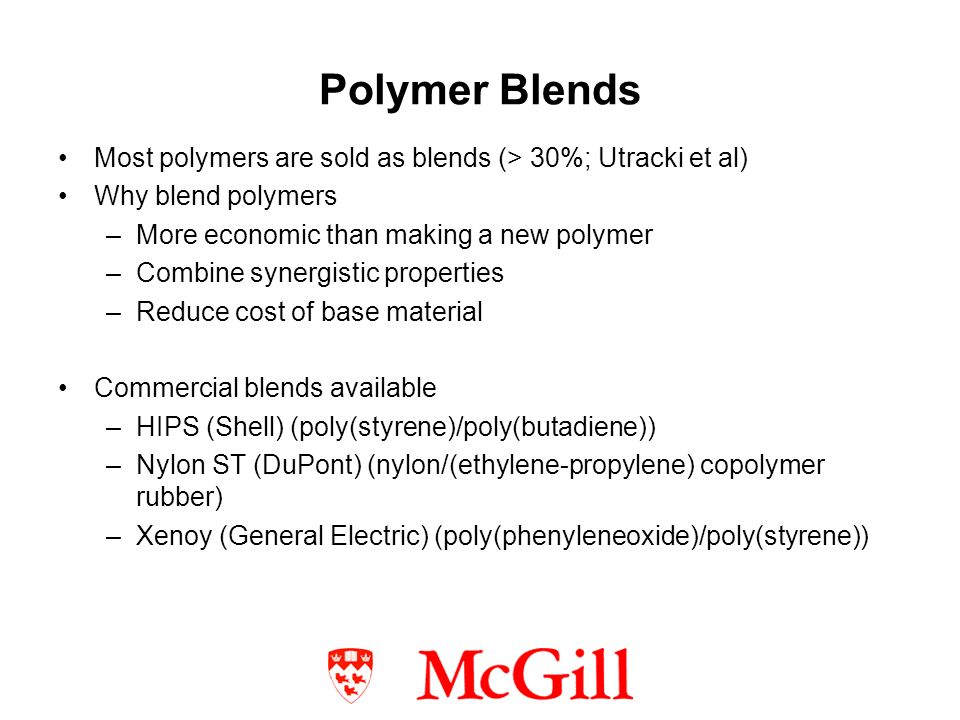 Thesis on polymer blends