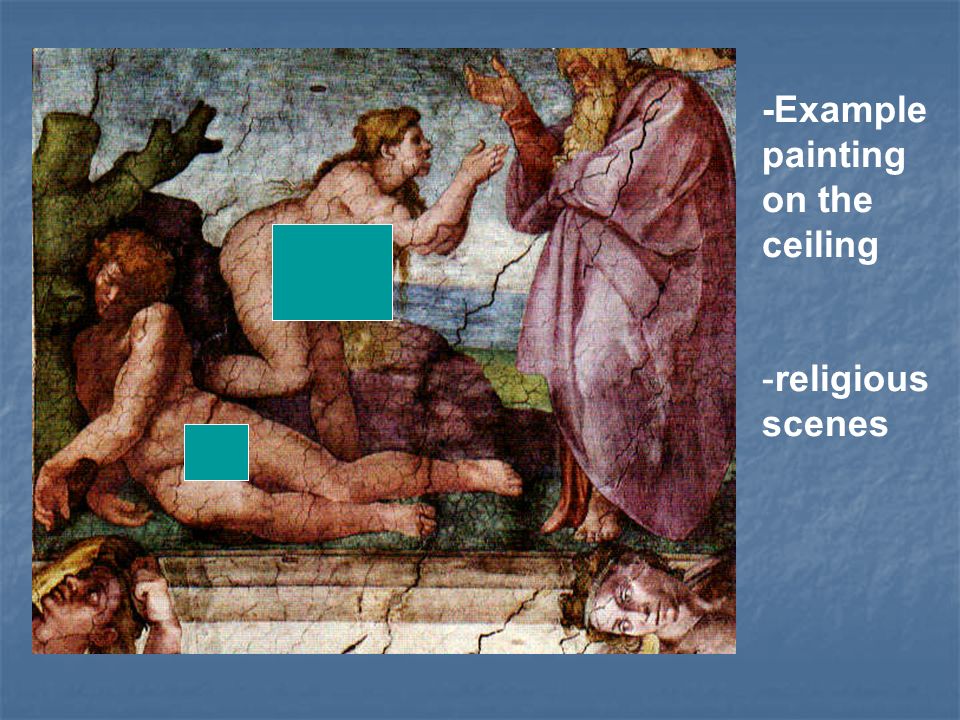 -Example painting on the ceiling -religious scenes