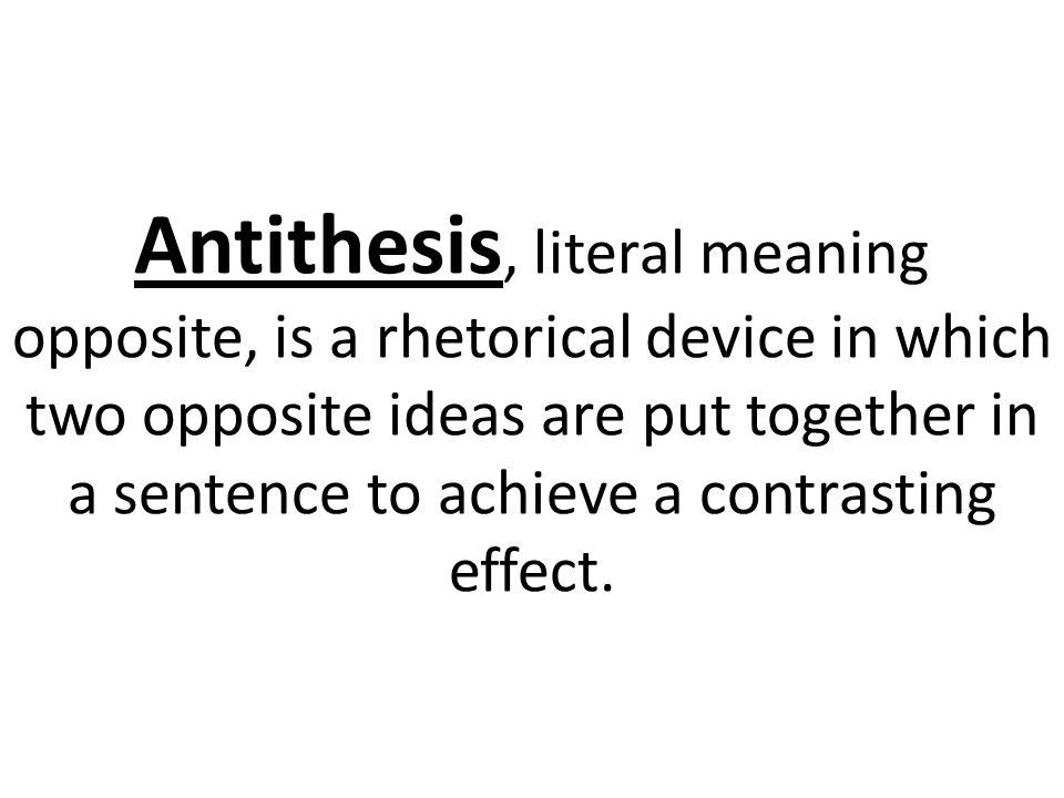 Thesis And Antithesis Essay