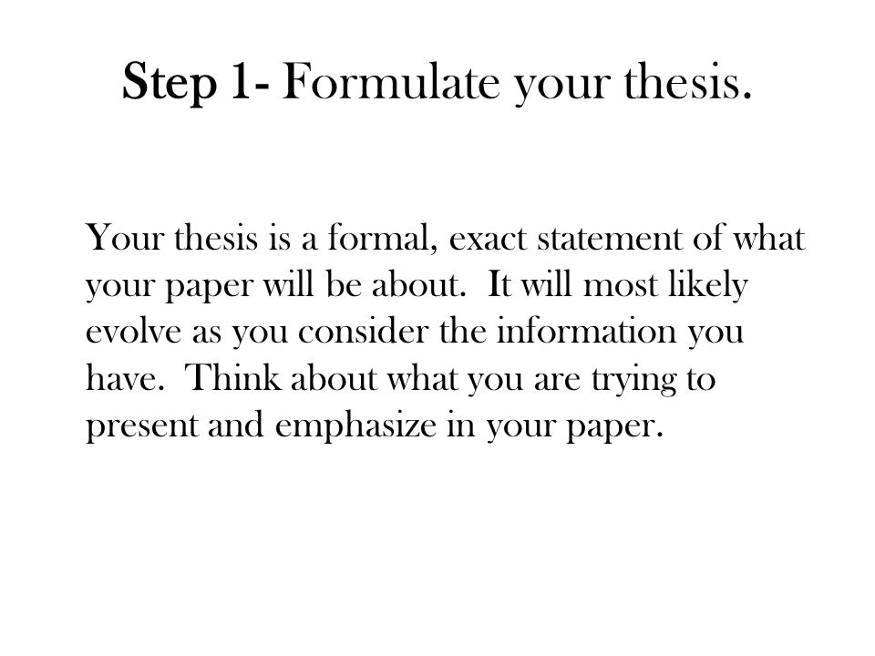 writing thesis statement 1 the