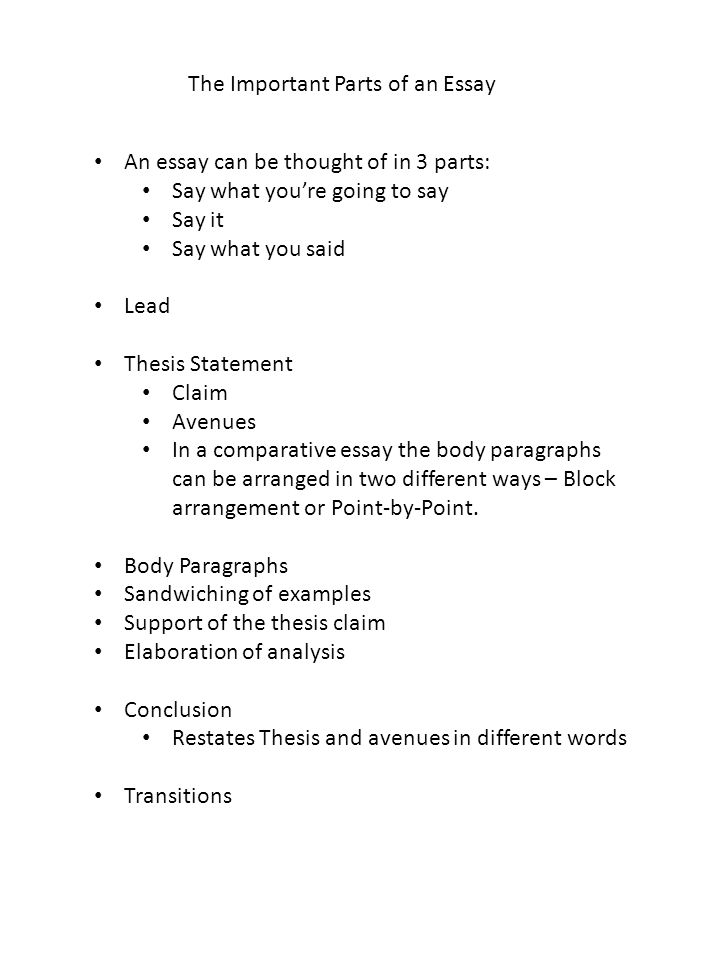 a comparison essay examples