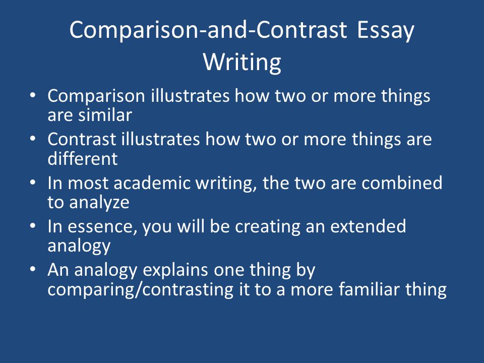 how to write a compare or contrast essay how to write a compare or contrast essay