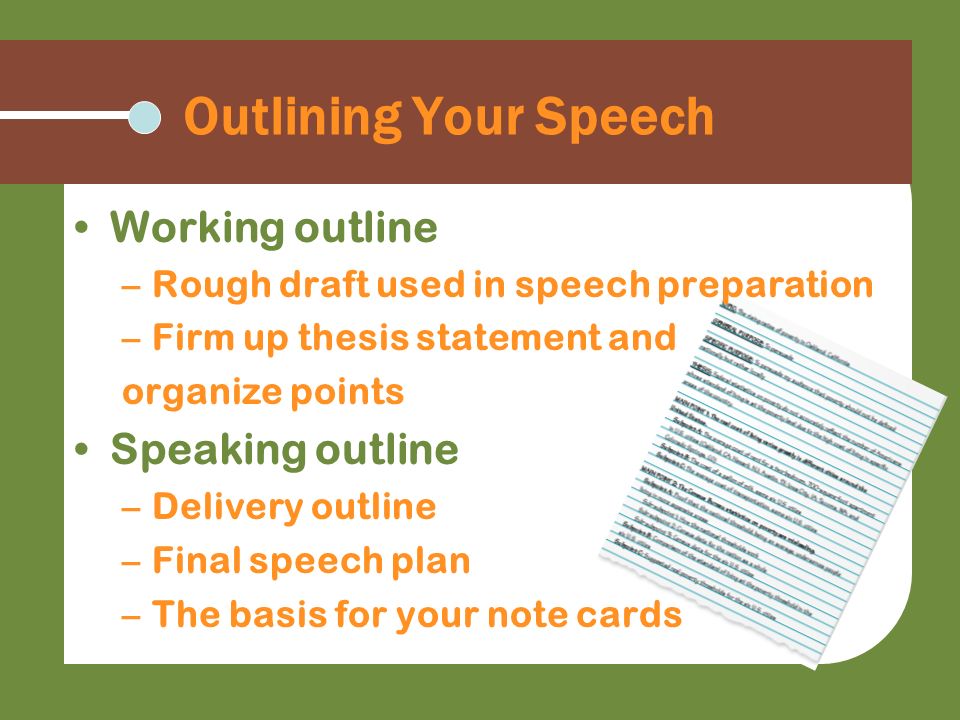 Thesis Statement Of A Speech