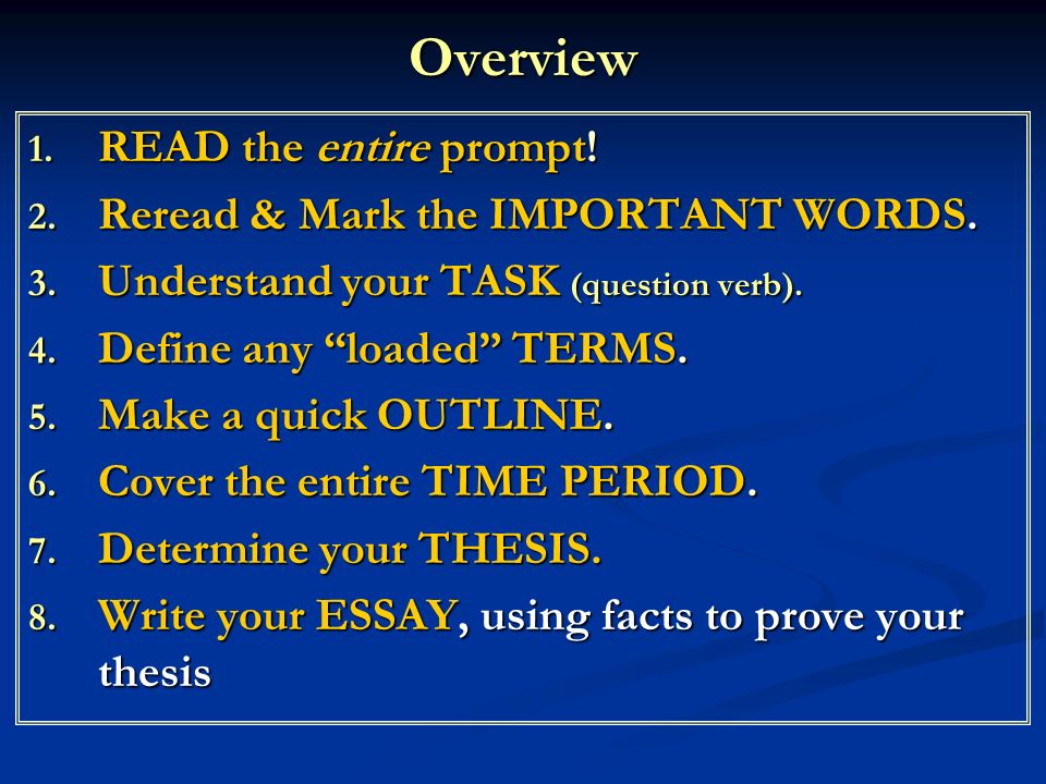 PRR 32 : Tips for Writing Short Answer Essay Exams